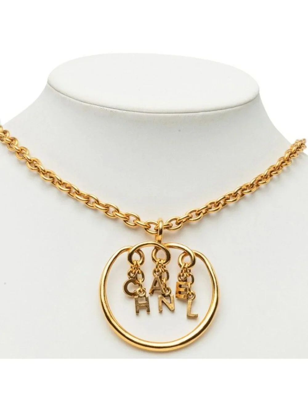 Chanel Logo Necklace Gold Plated